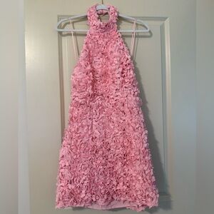 Selfie Leslie Pink Floral Mini Dress